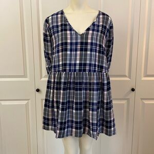 Lane Bryant Plaid Tunic 18/20 Gently Worn
